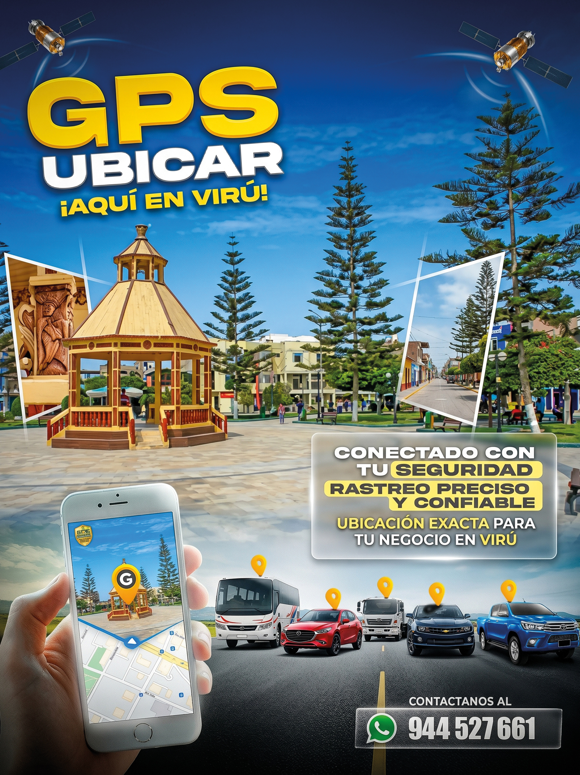 Empresa GPS Ubicar Virú - rastreo vehicular satelital monitoreo profesional 24/7 seguridad GPS 4G La Libertad costa norte Virú